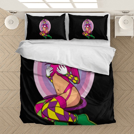 Joker Girl Bedding Sets Card Deck Halloween Costume