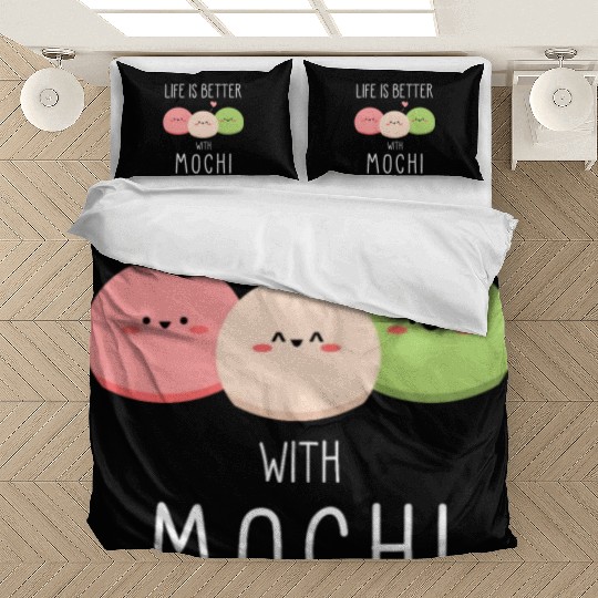 Life Is Better With Mochi Japanese Ice Cream Gift Bedding Sets