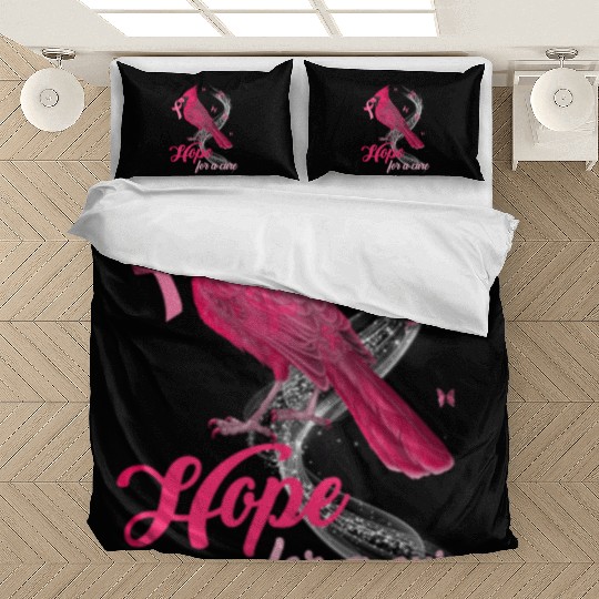 Breast Cancer Cardinal bird hope for a cure Bedding Sets