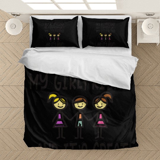Threesome Funny Throuple Polyamory Love Polygamy Bedding Sets