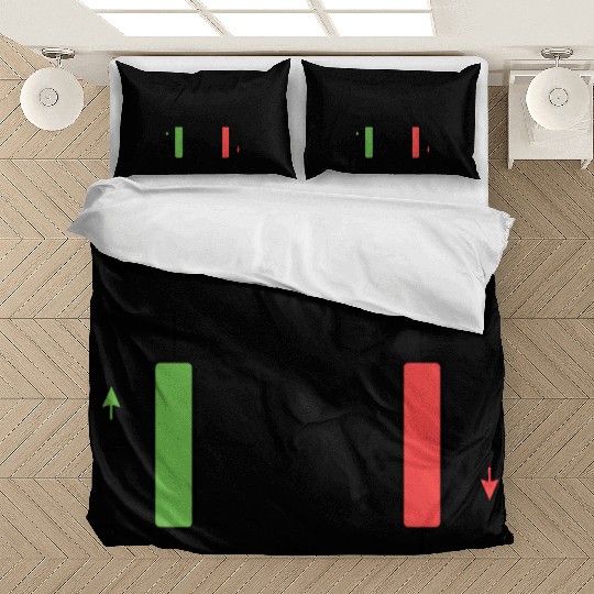 Anatomy of a Candlestick (Black Fonts and Lines). Bedding Sets