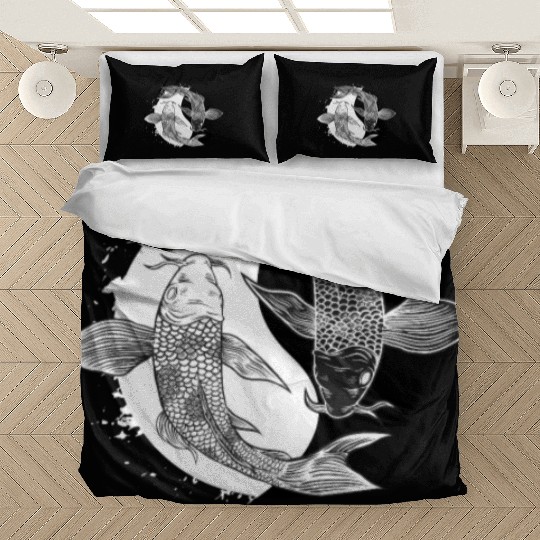 Koi Fish Yin Yang Symbol Harmony Taoism China Gift Bedding Sets