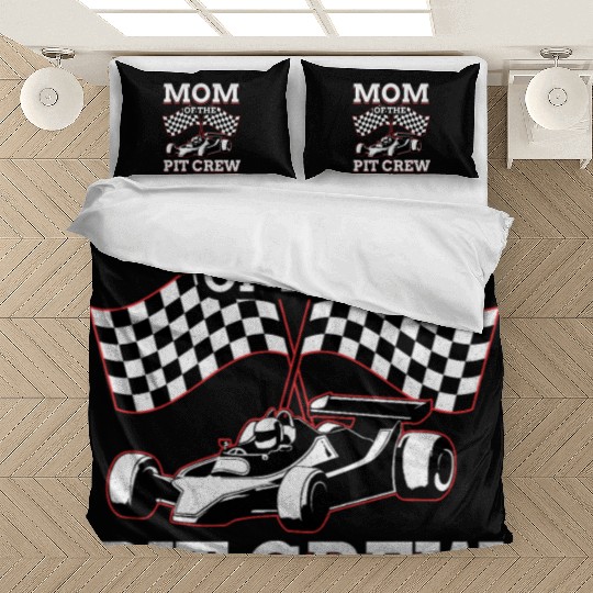 Mom Of Pit Crew Race Car Racing Bedding Sets