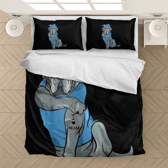 Neapolitan Mastiff Dog Tattoo I Love Mom Bedding Sets