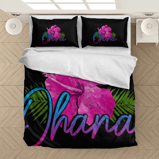 Ohana Hawaiian Hawaii Hibiscus Family Gift Bedding Sets