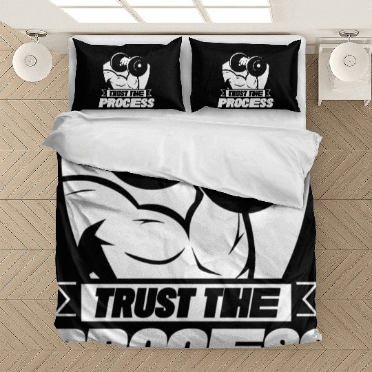 Trust The Process Gym Motivation Fitness Workout Bedding Sets