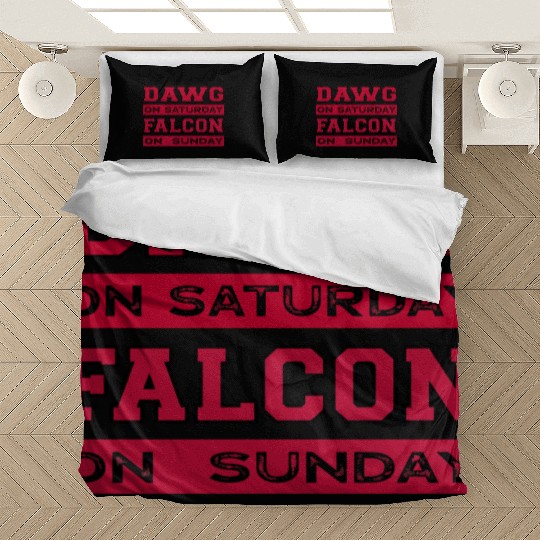 Dawg On Saturday Falcon On Sunday Atlanta Athens F Bedding Sets