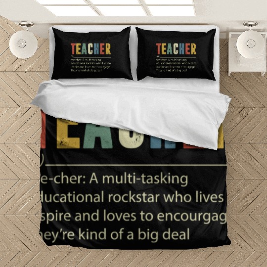 Teacher Multi tasking Educational Rockstar Bedding Sets