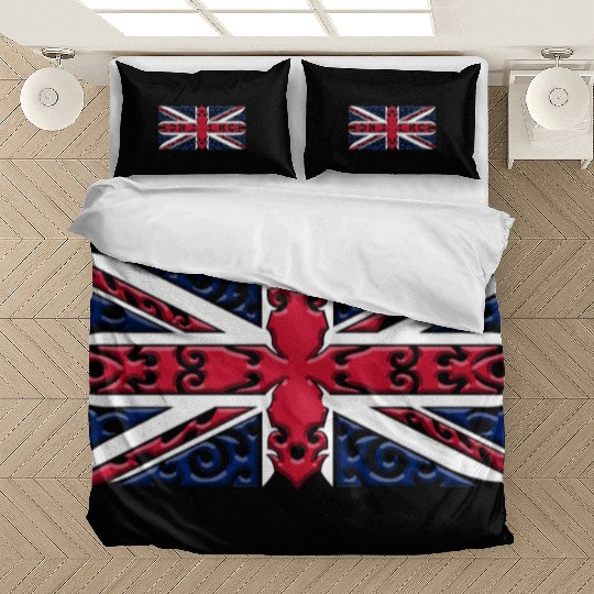 Union Jack British Flag Ornamental Style Bedding Sets