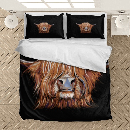 Highland Cow Print Animal Print ' Charmer ' Bedding Sets