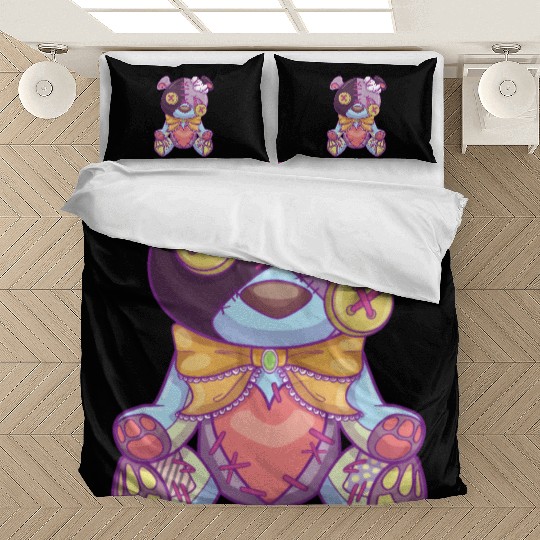 Pastel Goth Teddy Bear Japanese Anime Kawaii Bedding Sets