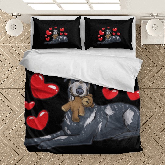 Irish Wolfhound Dog With Stuffed Animal Bedding Sets