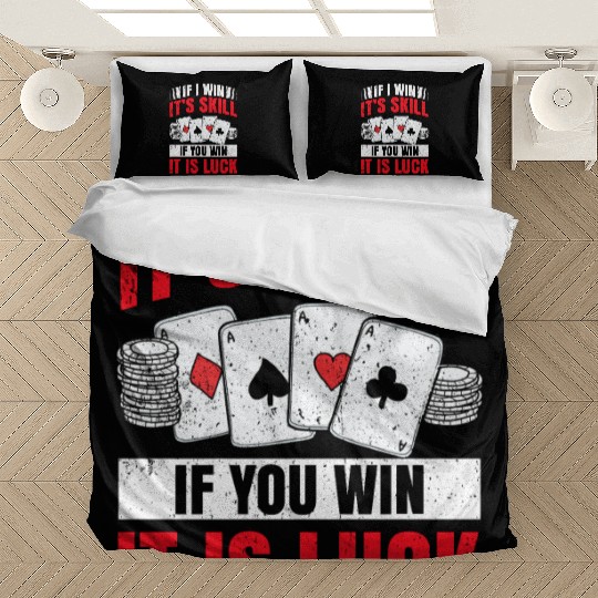 Poker Blackjack Cards Royal Flush Gambling Casino Bedding Sets