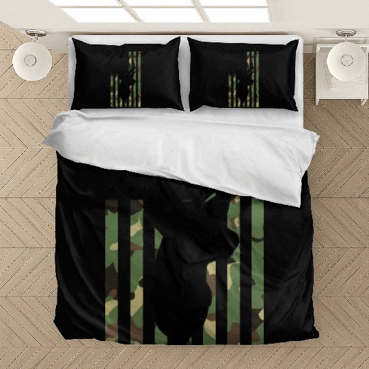 Camouflage American Flag Deer Hunting Bedding Sets