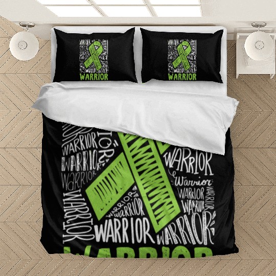 Non-Hodgkins Lymphoma Warrior Lime Green Awareness Bedding Sets