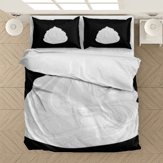 snow-white delicious whipped cream for garnish Bedding Sets