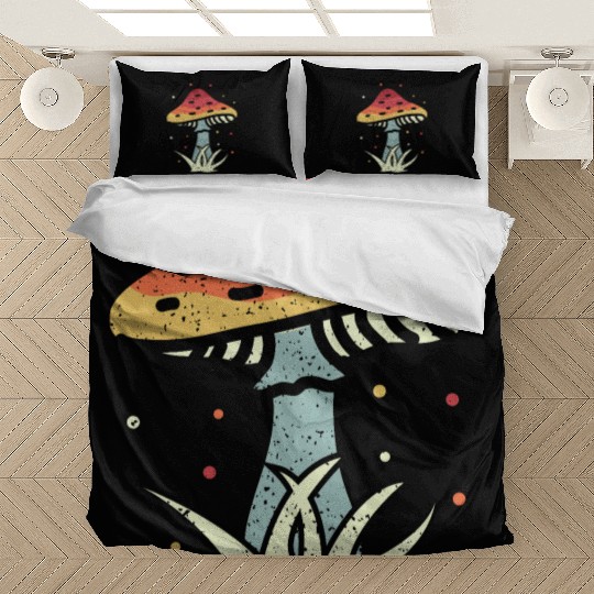 Mushrooms Vintage Retro Mushroom Hunter Gift Bedding Sets