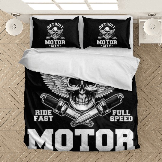 Detroit Motor City, Ride Fast, Full Speed Bedding Sets