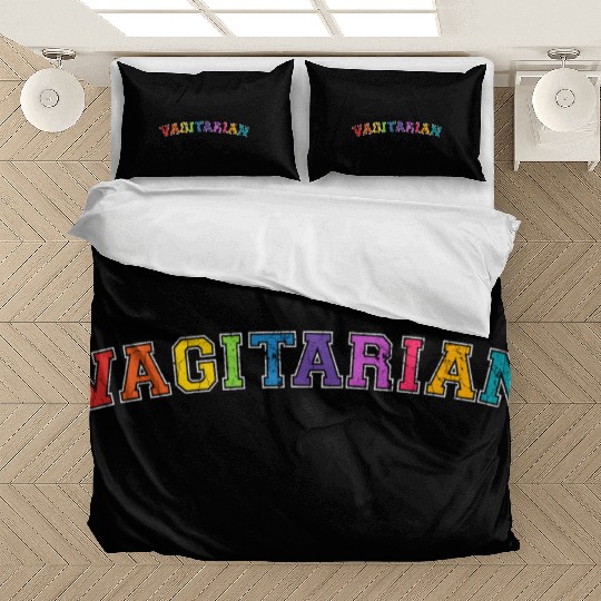 Vagitarian Gift LGBT Lesbian Adult Humor Funny Gif Bedding Sets