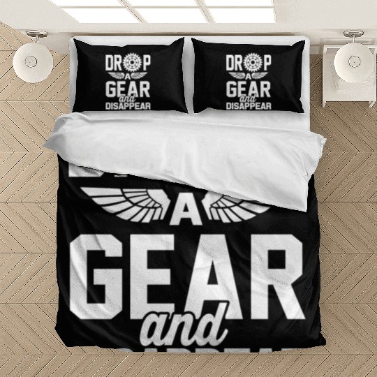 Drop A Gear And Disappear Automotive Racing Bedding Sets