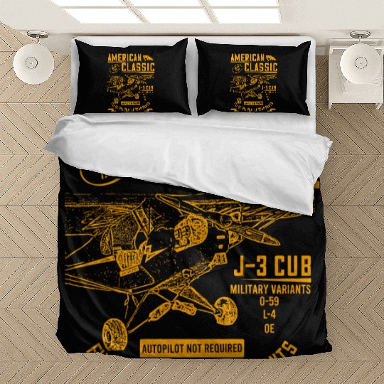 Piper Cub Airplane An American Classic Bedding Sets