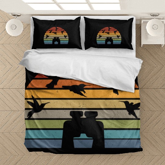 Bird Watching Vintage Birdwatching Birding Bedding Sets