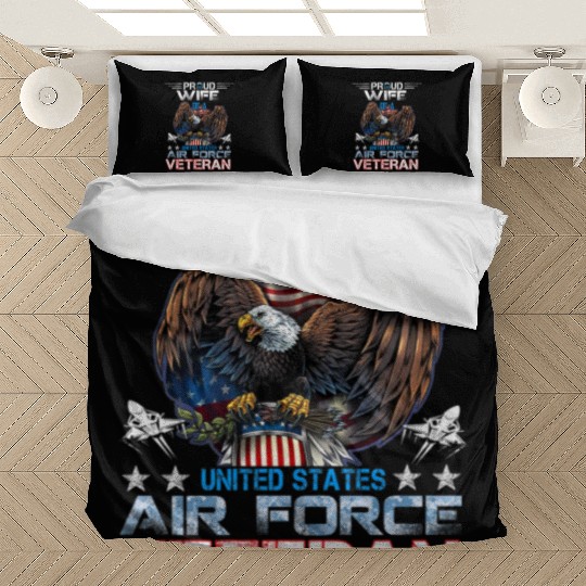 Veteran-Proud Wife Of Us Air Force Veteran Patriot Bedding Sets