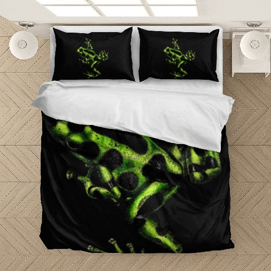 Green poison dart frog Bedding Sets