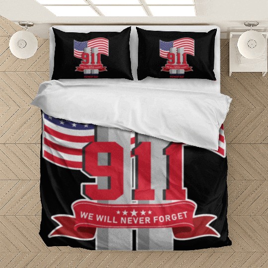 Patriot Day Never Forget 911 Anniversary Bedding Sets