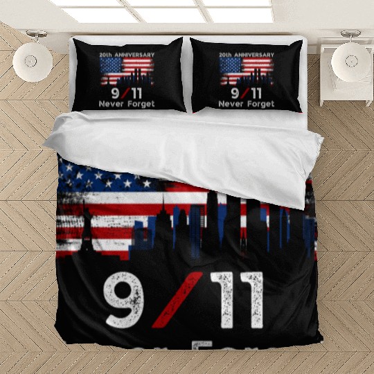 Never Forget Usa 9/11 The 20th Anniversary Patriot Bedding Sets