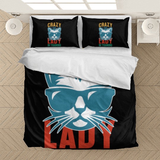 Crazy cat lady Bedding Sets