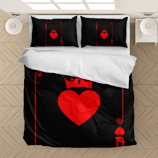 Queen of Heart King Queen Couple Halloween Costume Bedding Sets