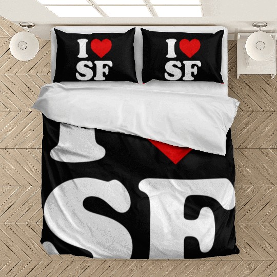 I Love Sf San Francisco Heart Bedding Sets