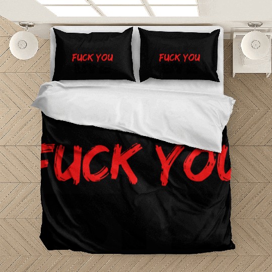 Thank You Fuck You Bye (Black & Red version) Bedding Sets