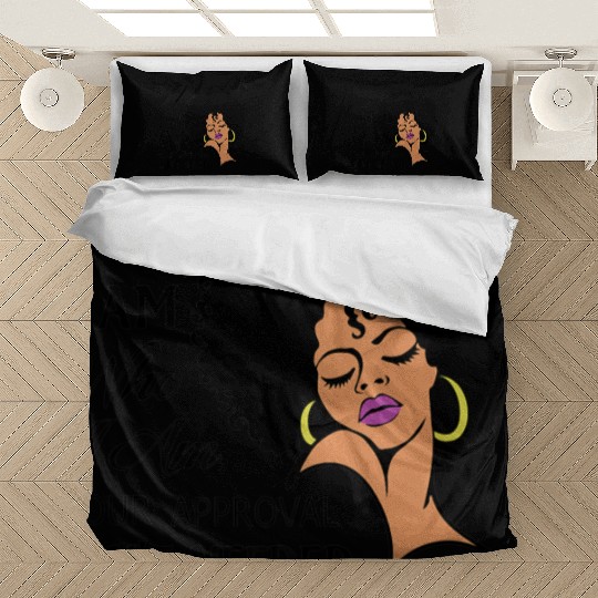 Black Queen Lady Curly Natural African American Bedding Sets