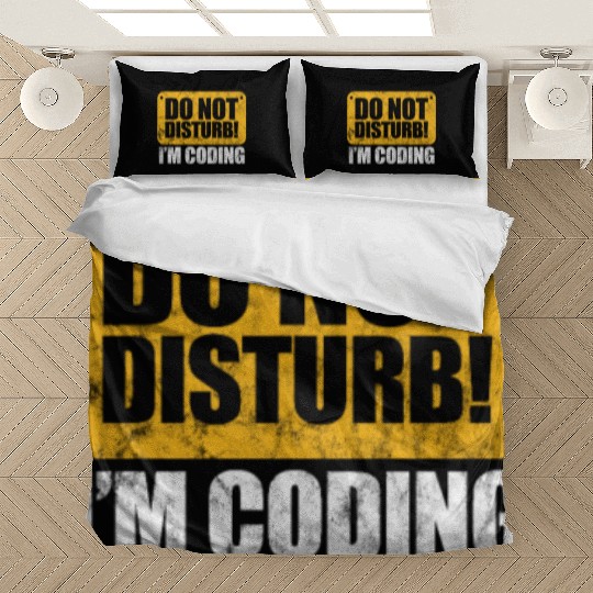 Do Not Disturb I'm Coding Vintage, Programmer Bedding Sets