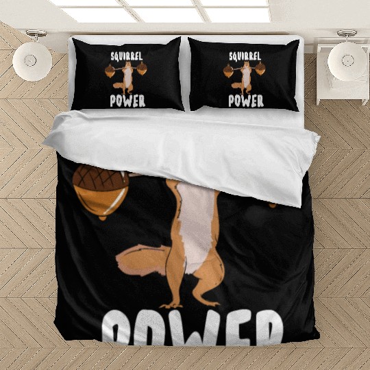 Squirrel Weightlifting Workout Gym Muscles Bedding Sets