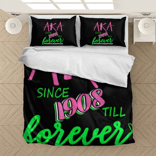 AKA Sorority Alpha Kappa Pink And Green Twenty Pea Bedding Sets