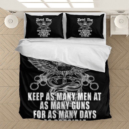 Devil Doc US Navy Corpsman Badass Army Veteran Bedding Sets