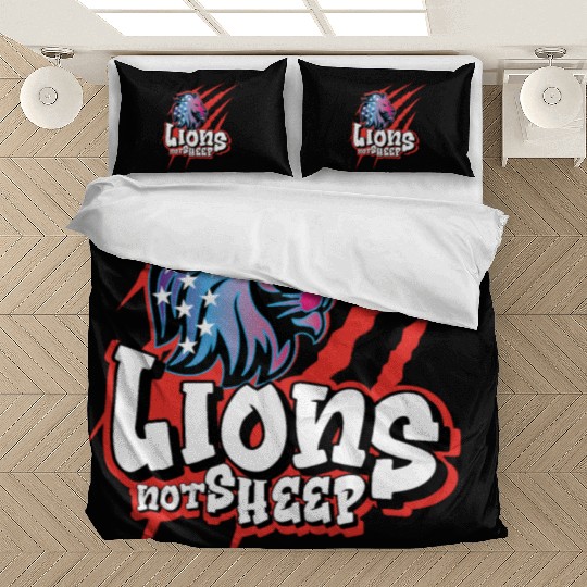 Lions Not Sheep Patriotic American Bedding Sets