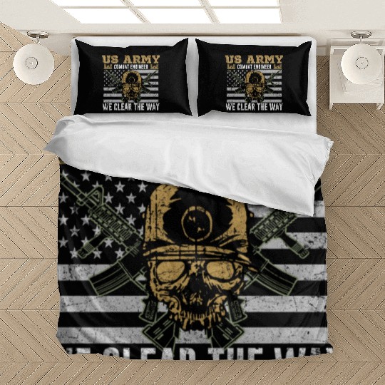 Vintage US Army Combat Engineer 12B Military Pride Bedding Sets