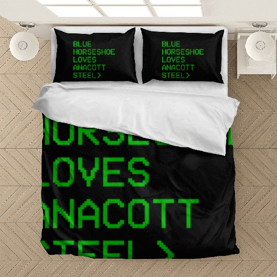 Blue Horseshoe Loves Anacott Steel Bedding Sets