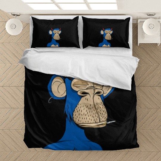 Blue bored monkey Bedding Sets