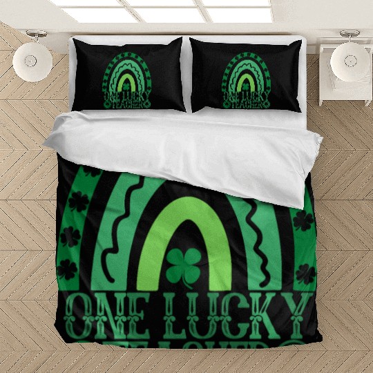One Lucky Teacher Rainbow St Patrick’s Day Bedding Sets