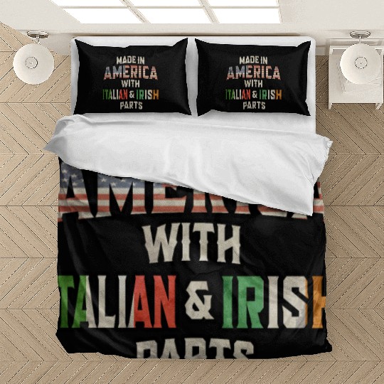 Italian And Irish Made In America Mix Heritage Vin Bedding Sets