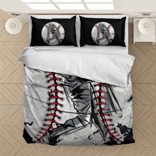 Baseball Player Coach Bat And Ball Pitcher Catcher Bedding Sets