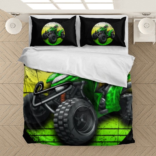 Vintage Retro ATV Quad Dirt Bike Four Wheeler Bedding Sets