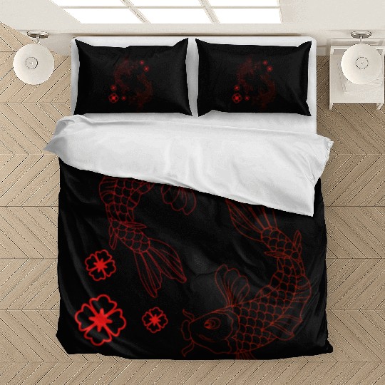 Japanese Koi Fish Carp Graphic Design Bedding Sets