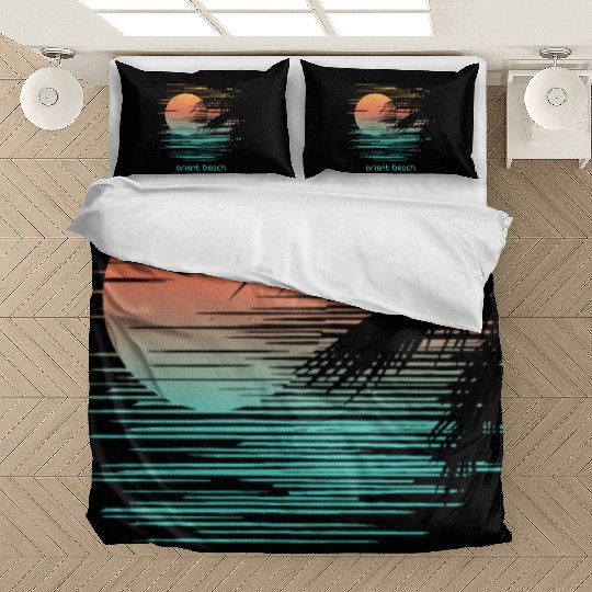 Artistic Orient Beach Saint Martin Palm Tree Bedding Sets