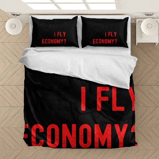 Do I Look Like I Fly Economy, Distressed Red Black Bedding Sets